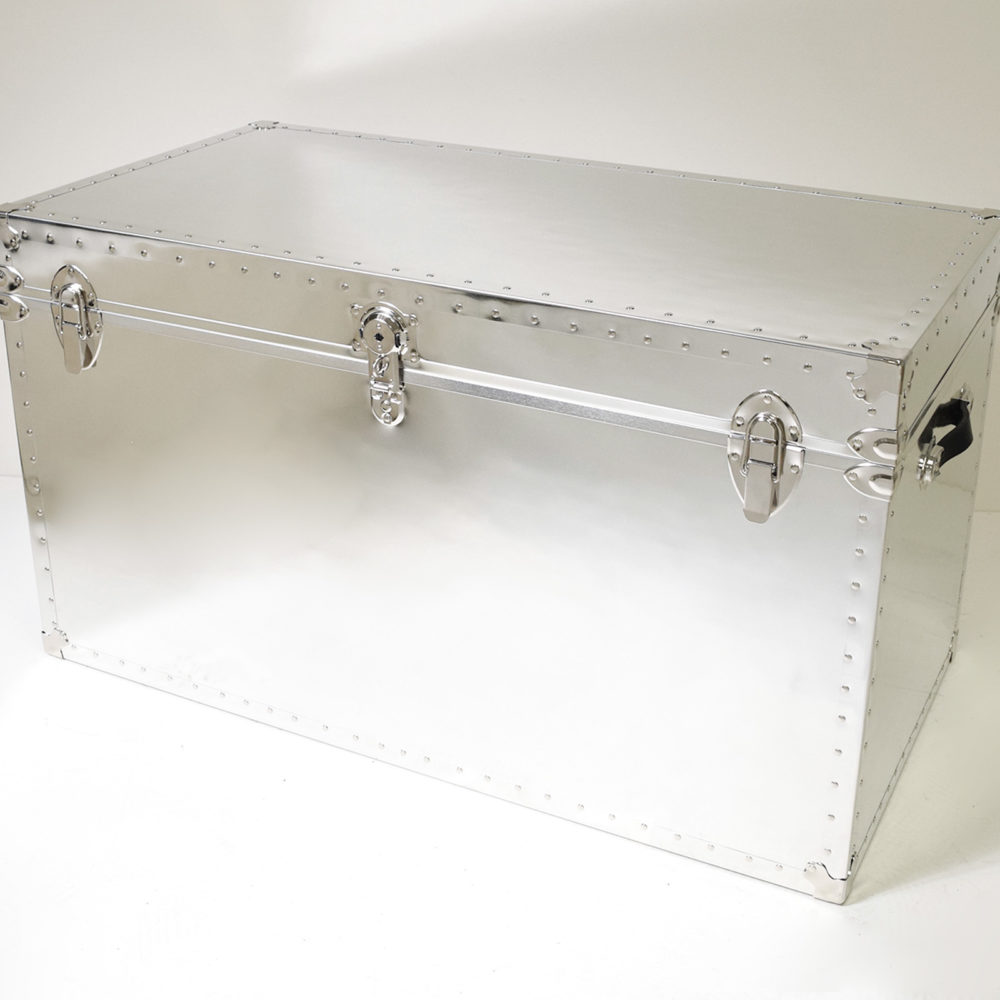 44" Jumbo Metal Covered Trunk Biltmore Trunk Trunk Chest Storage